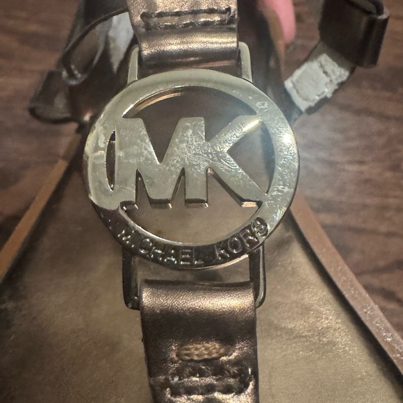 Michael Kors Sondra sandals in cocoa metallic leather-Size 7.5 - Picture 7 of 9